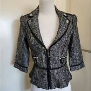 WHBM Gray Tweed Jacket